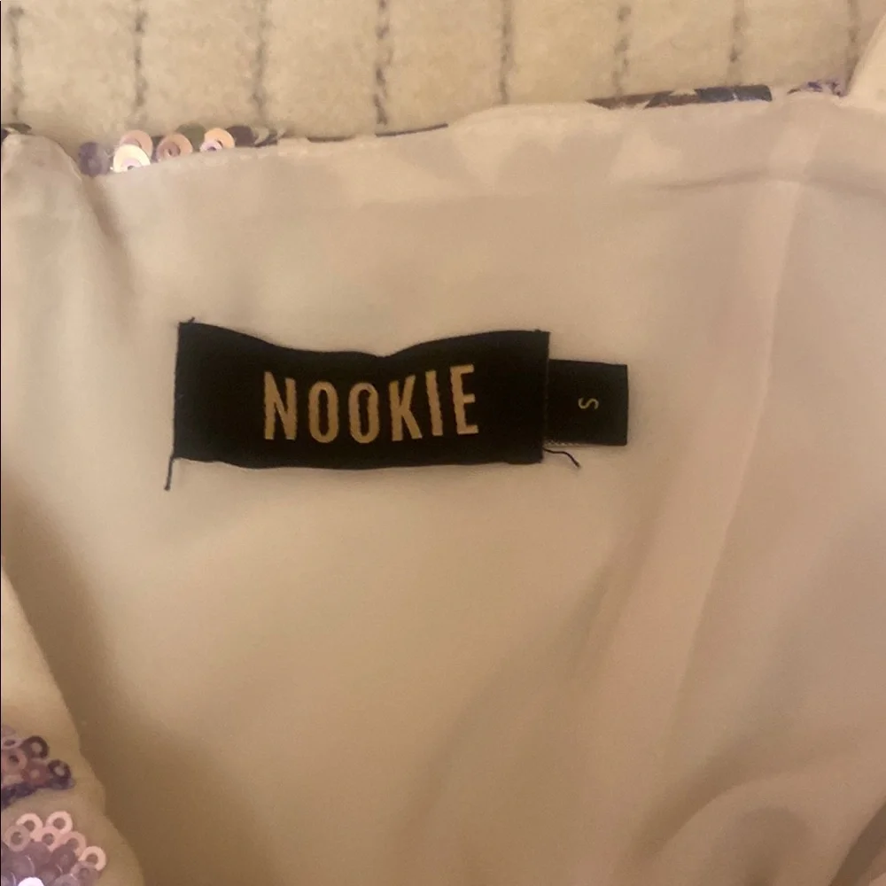 NOOKIE Floral White and Purple Women's Dress - Picture 8 of 8